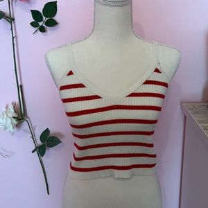 Altard State Size S Red & White Striped tank/crop